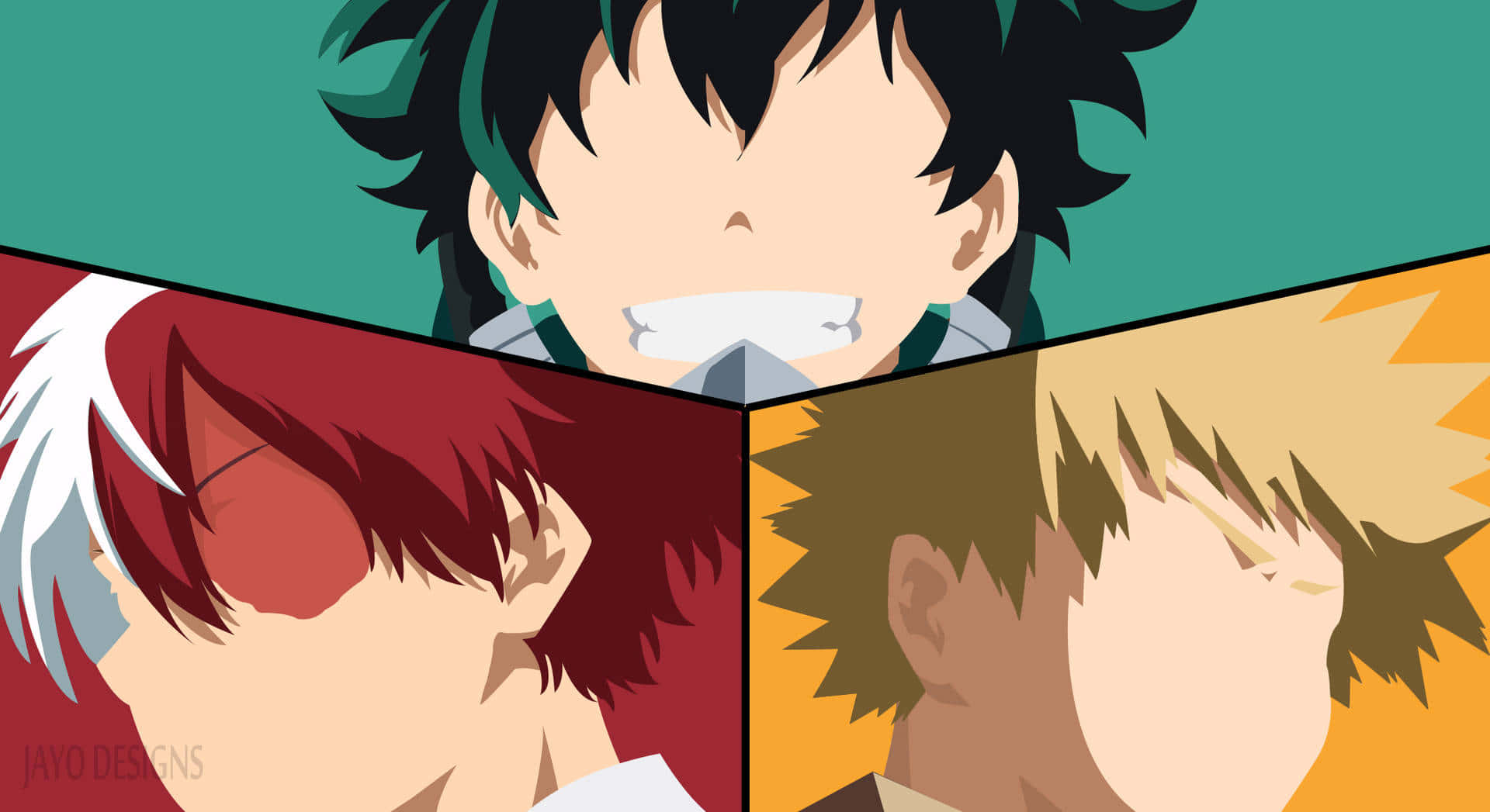 manga world, anime characters, distinct hair colors, Full HD Desktop Wallpaper