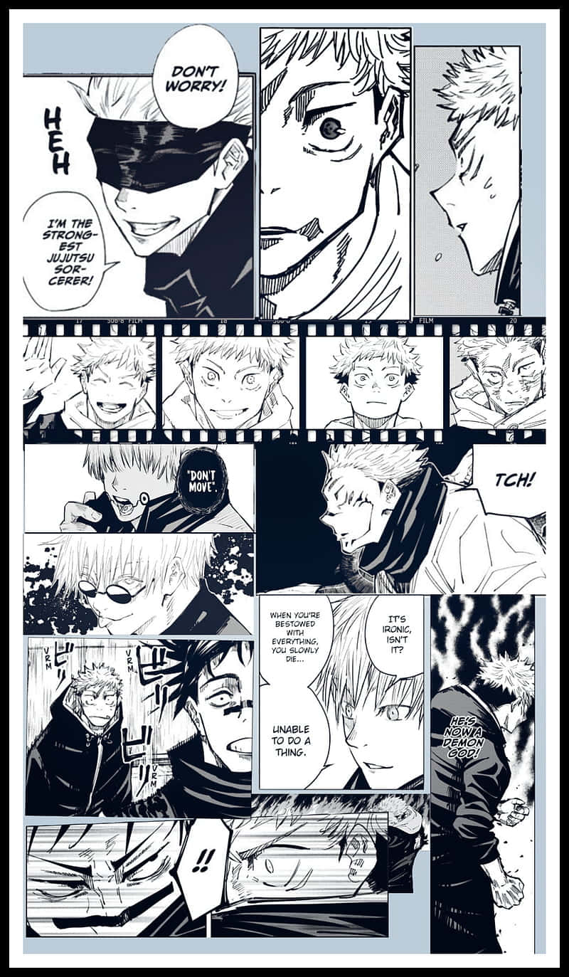 manga, black and white, manga panel sequence, HD Phone Wallpaper