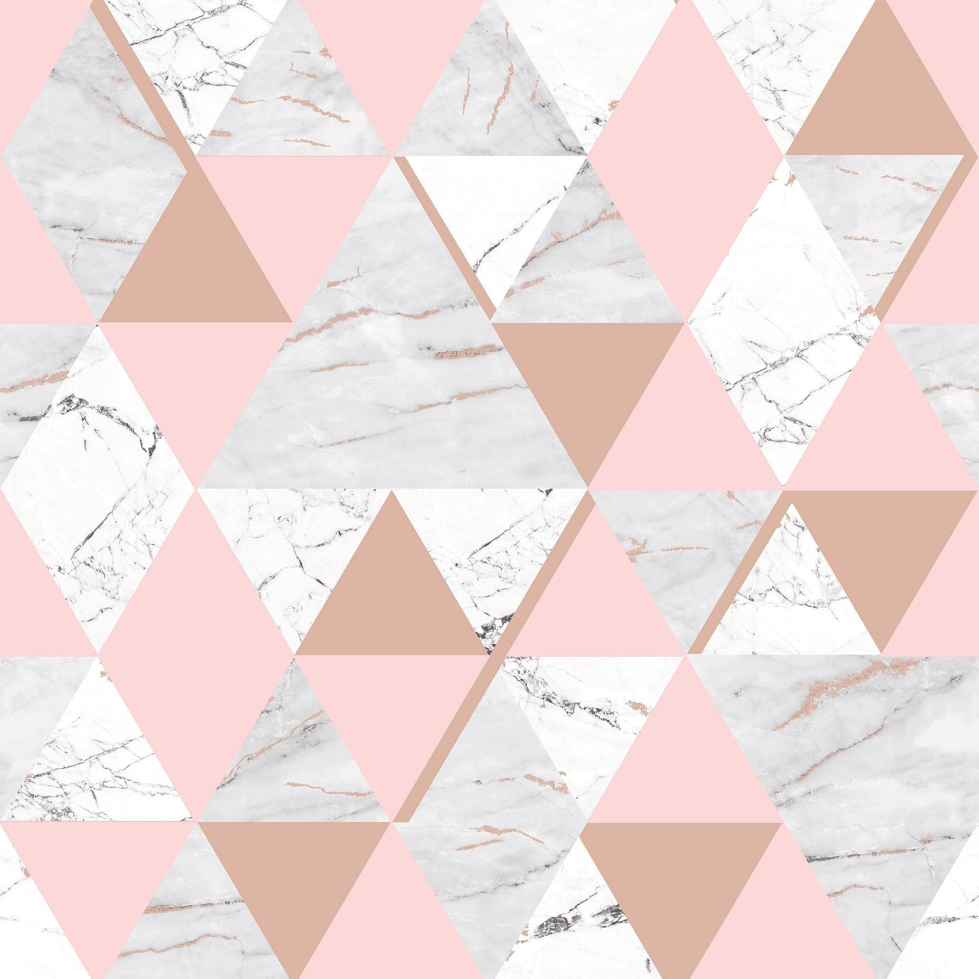 pastel aesthetic marble, triangle pattern, pink beige, Full HD Desktop Wallpaper