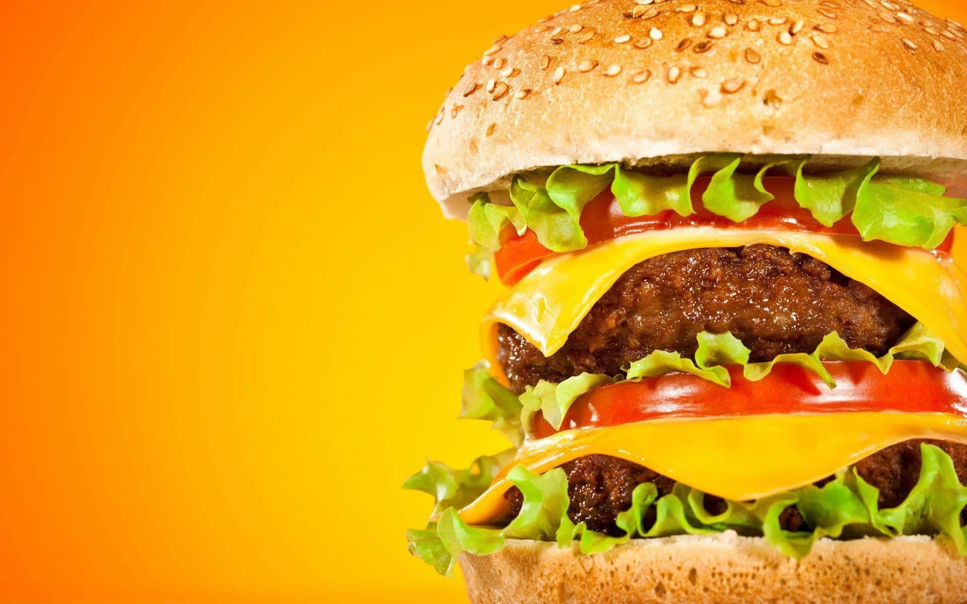 Aesthetic Mcdonalds, double cheeseburger, sesame buns, Full HD Desktop Wallpaper