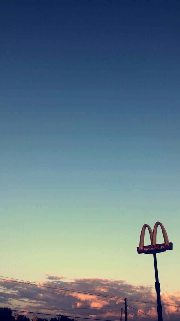 McDonalds, golden arches sign, twilight sky, HD Phone Wallpaper