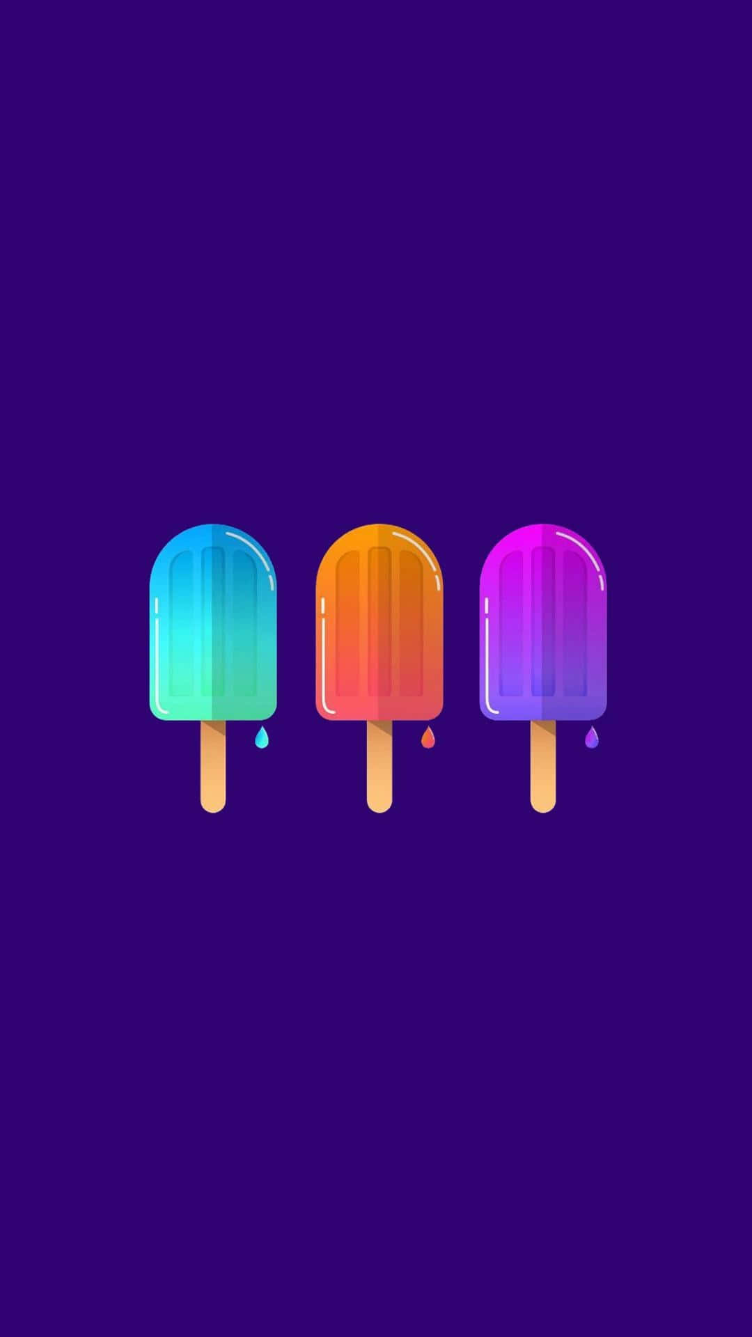 iPhone, glossy gradient, popsicles, Full HD Phone Wallpaper
