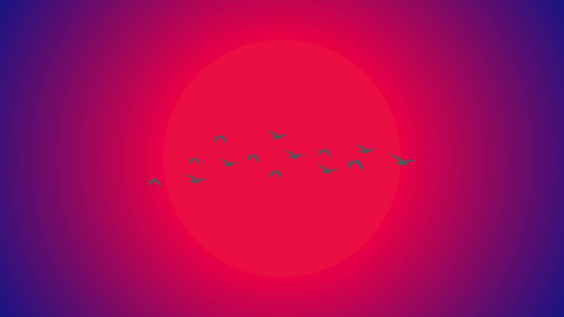 radiant sky gradient, glowing red sun, gradient purple sky, Full HD Desktop Wallpaper
