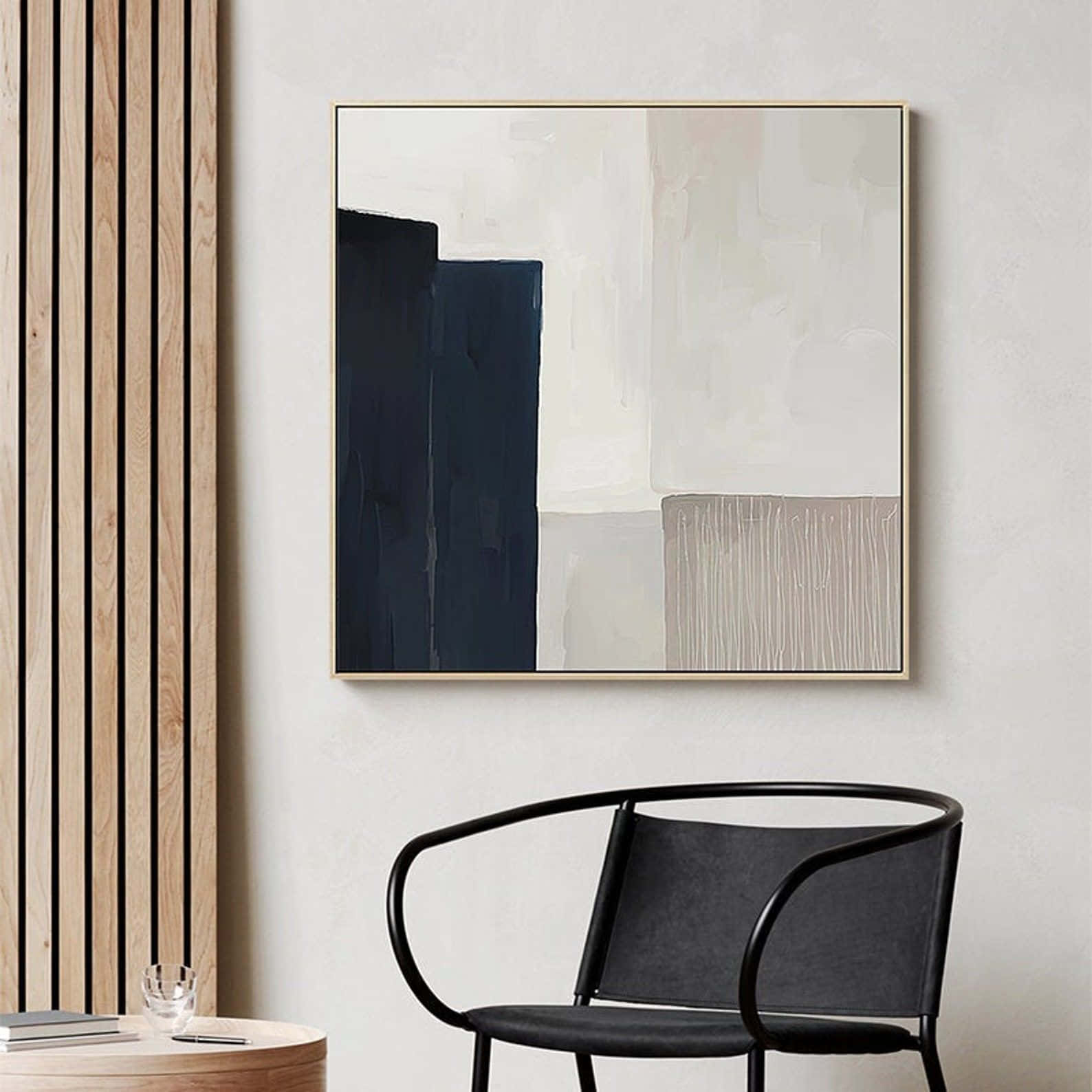 navy beige, cream, black chair, HD Desktop Wallpaper