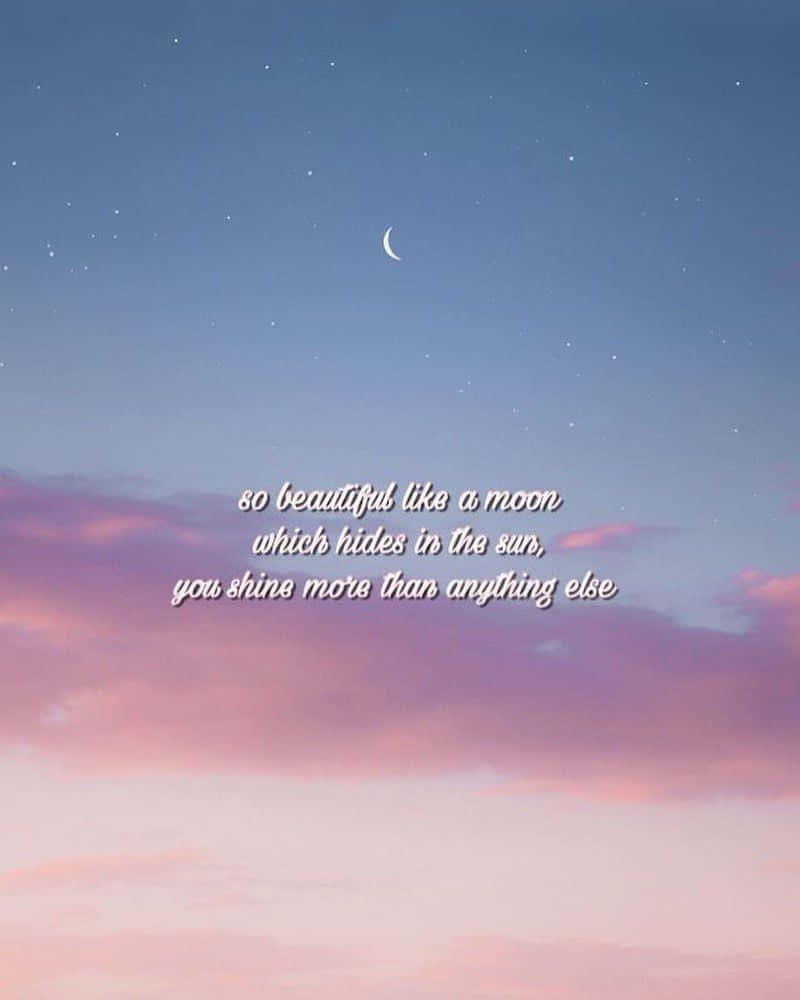 Sunset Sky, crescent moon, stars, SD Phone Wallpaper