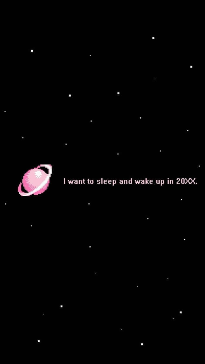 pink planet, ring, starry black void, SD Phone Wallpaper