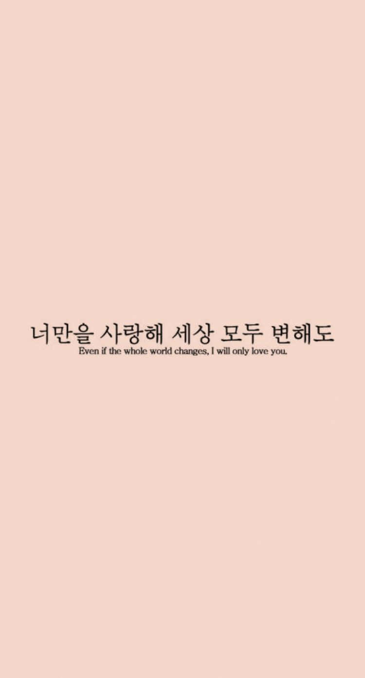 Korean Quote, pink, minimalist, HD Phone Wallpaper