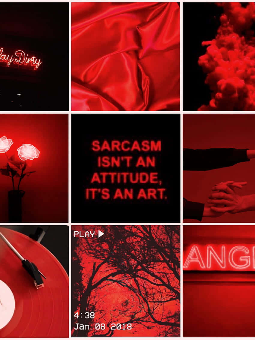 aesthetic moodboard, neon signs, satin fabric, SD Phone Wallpaper