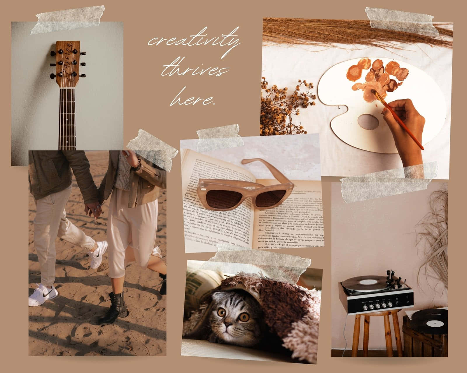 guitar hand, painter's palette, sunglasses, HD Desktop Wallpaper