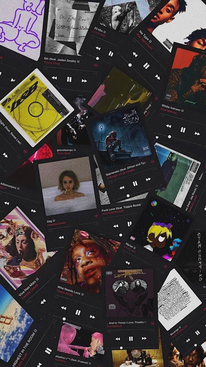 Aesthetic Music, music album covers, digital player interfaces, HD Phone Wallpaper