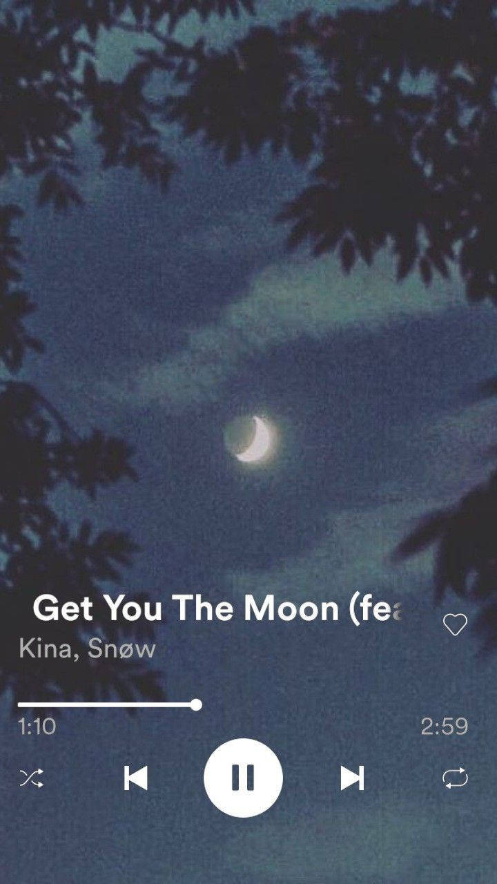 Aesthetic Music, get you the moon, crescent moon, HD Phone Wallpaper