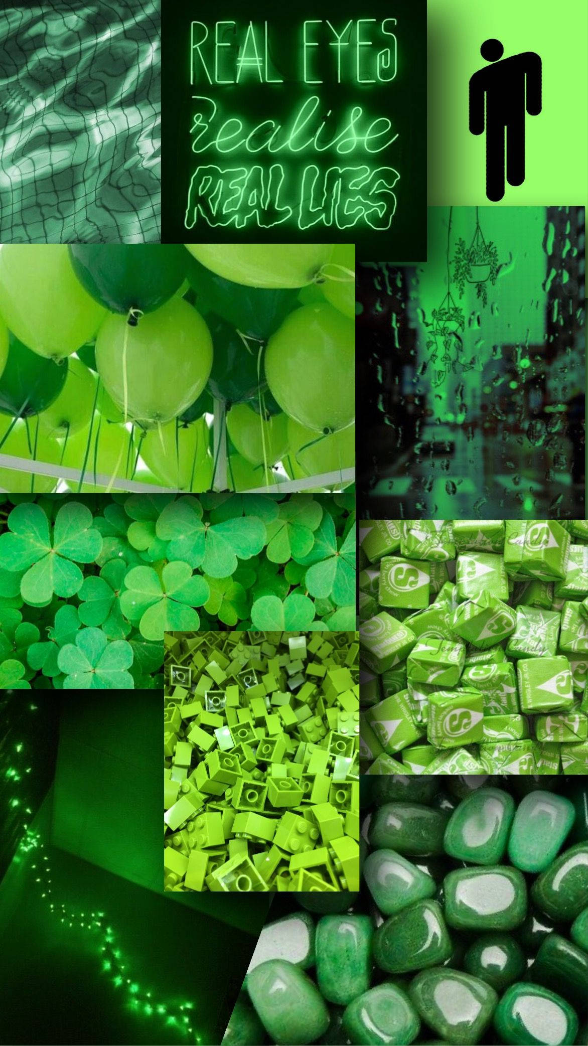 Bright Green Aesthetic Tumblr, vibrant green, balloons, Full HD Phone Wallpaper