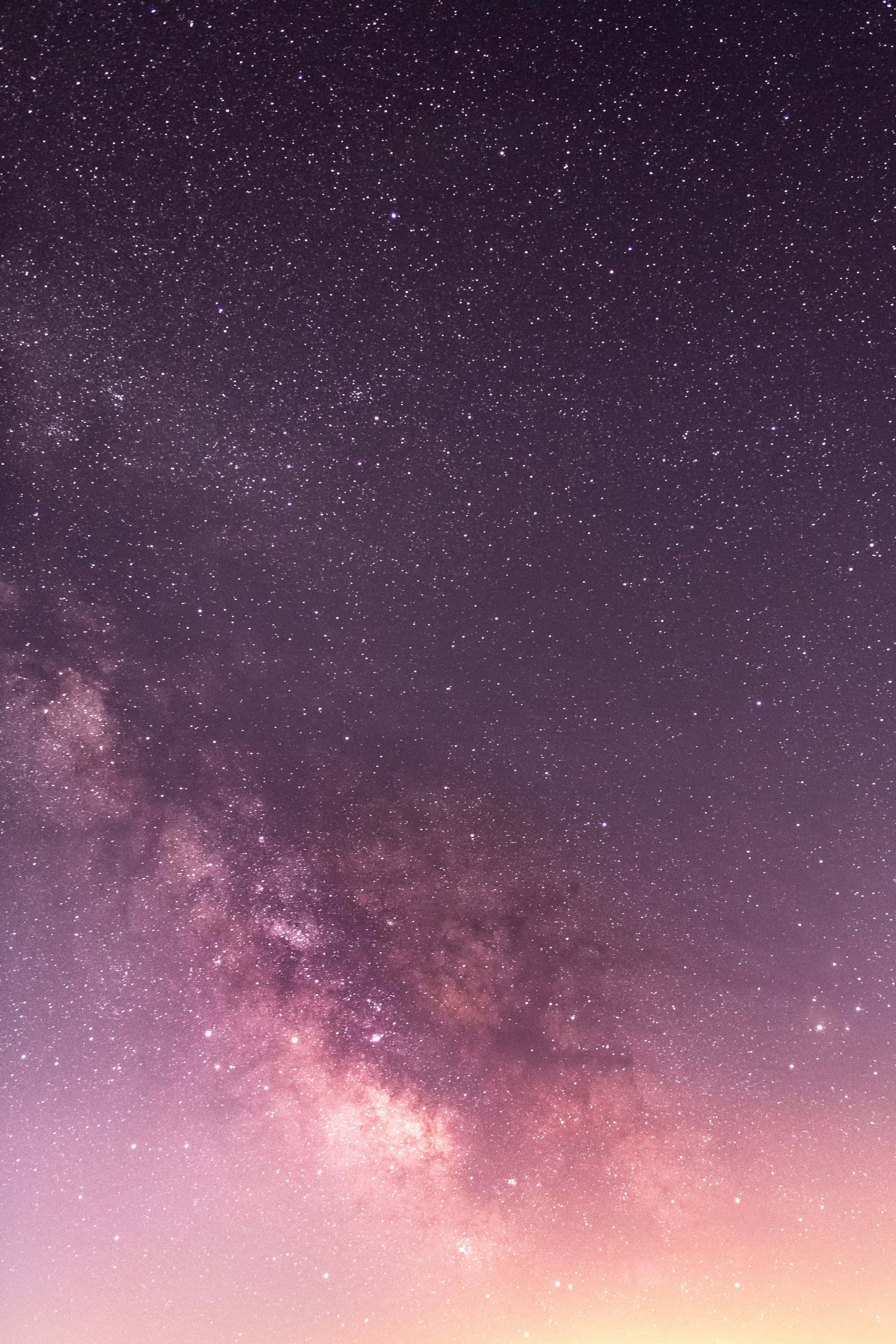 Milky Way galaxy, vibrant purples, pinks, 2K Phone Wallpaper