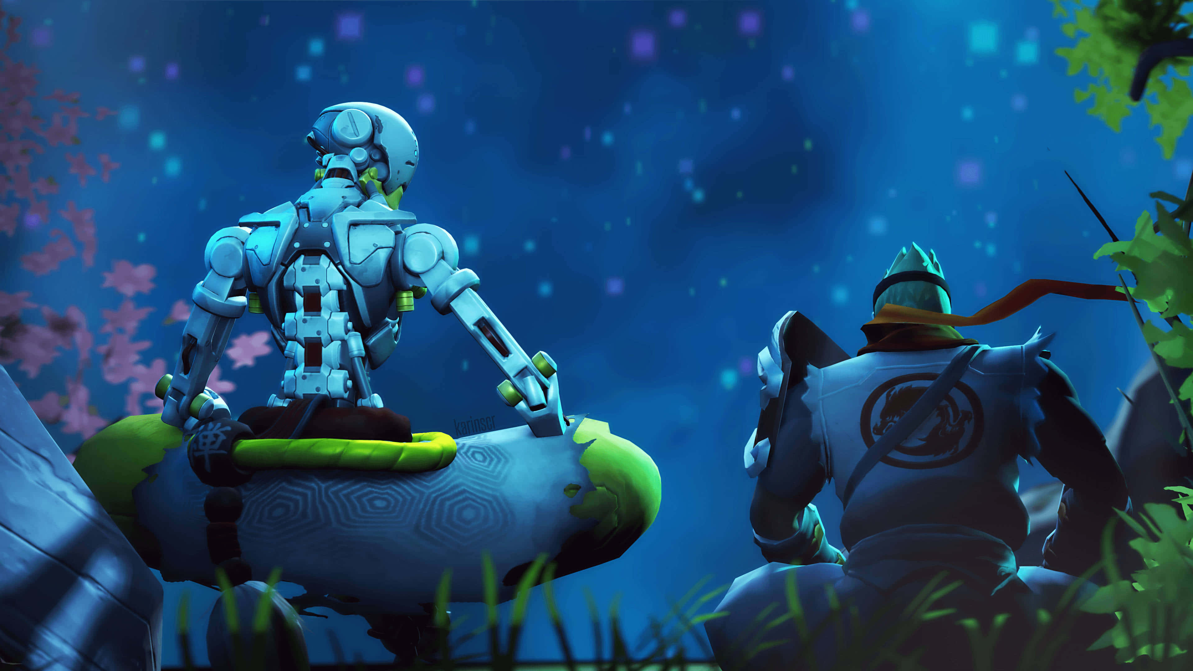 Overwatch, mystical forest, night, 4K Desktop Wallpaper