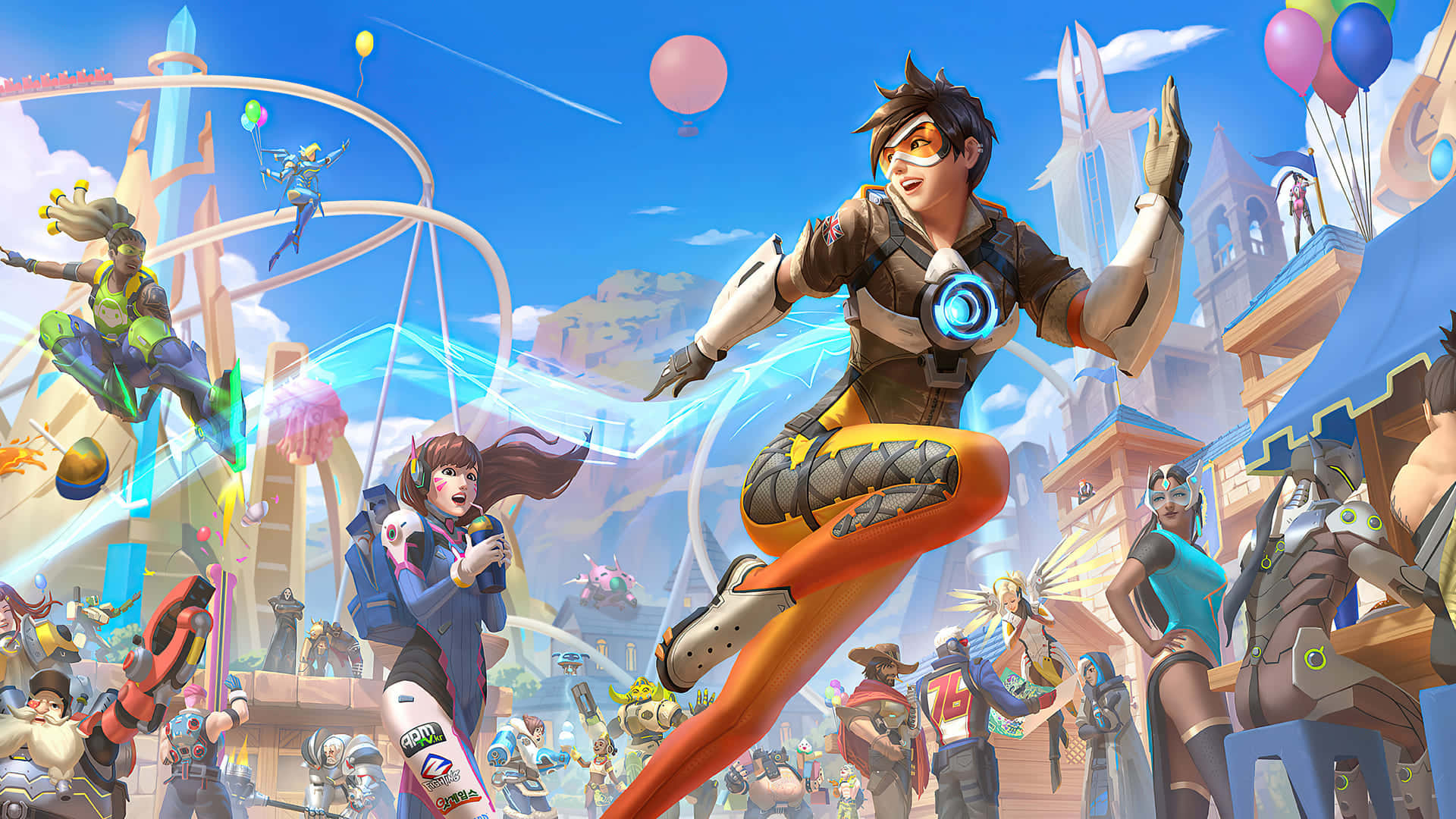 Aesthetic Overwatch, Overwatch, futuristic carnival, Full HD Desktop Wallpaper