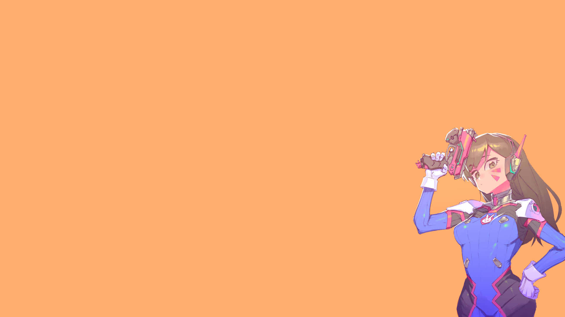 Overwatch, anime character, brown hair, Full HD Desktop Wallpaper