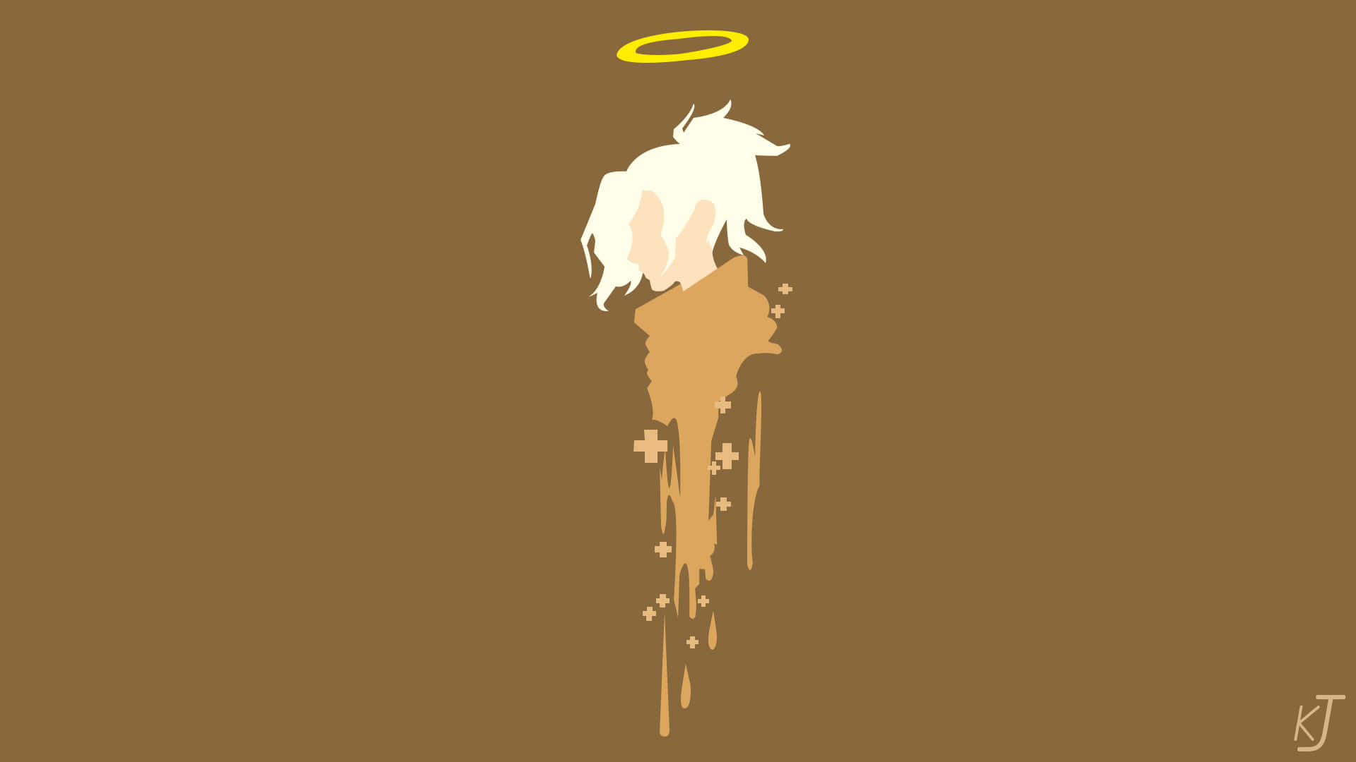 Overwatch, minimalist, silhouette, Full HD Desktop Wallpaper