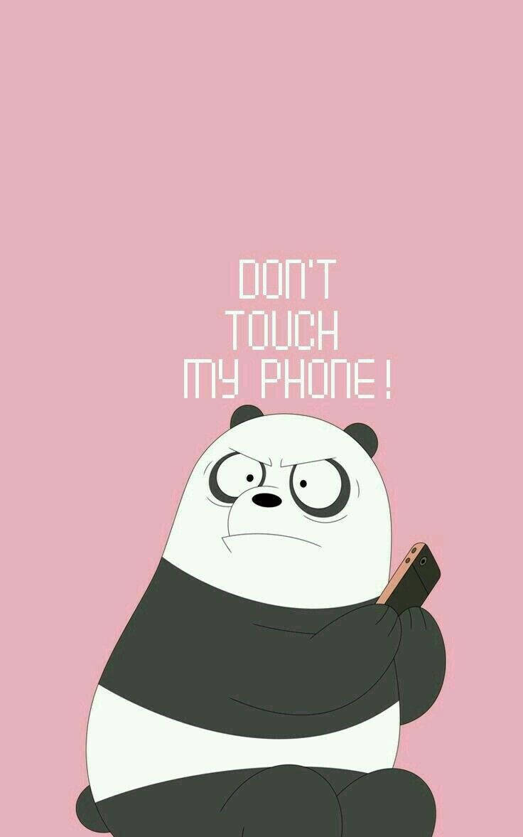 Aesthetic Panda, phone, cartoon panda, SD Phone Wallpaper