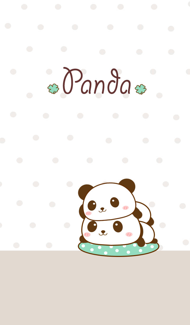 Aesthetic Panda, polka dots, green polka dot cushion, SD Phone Wallpaper