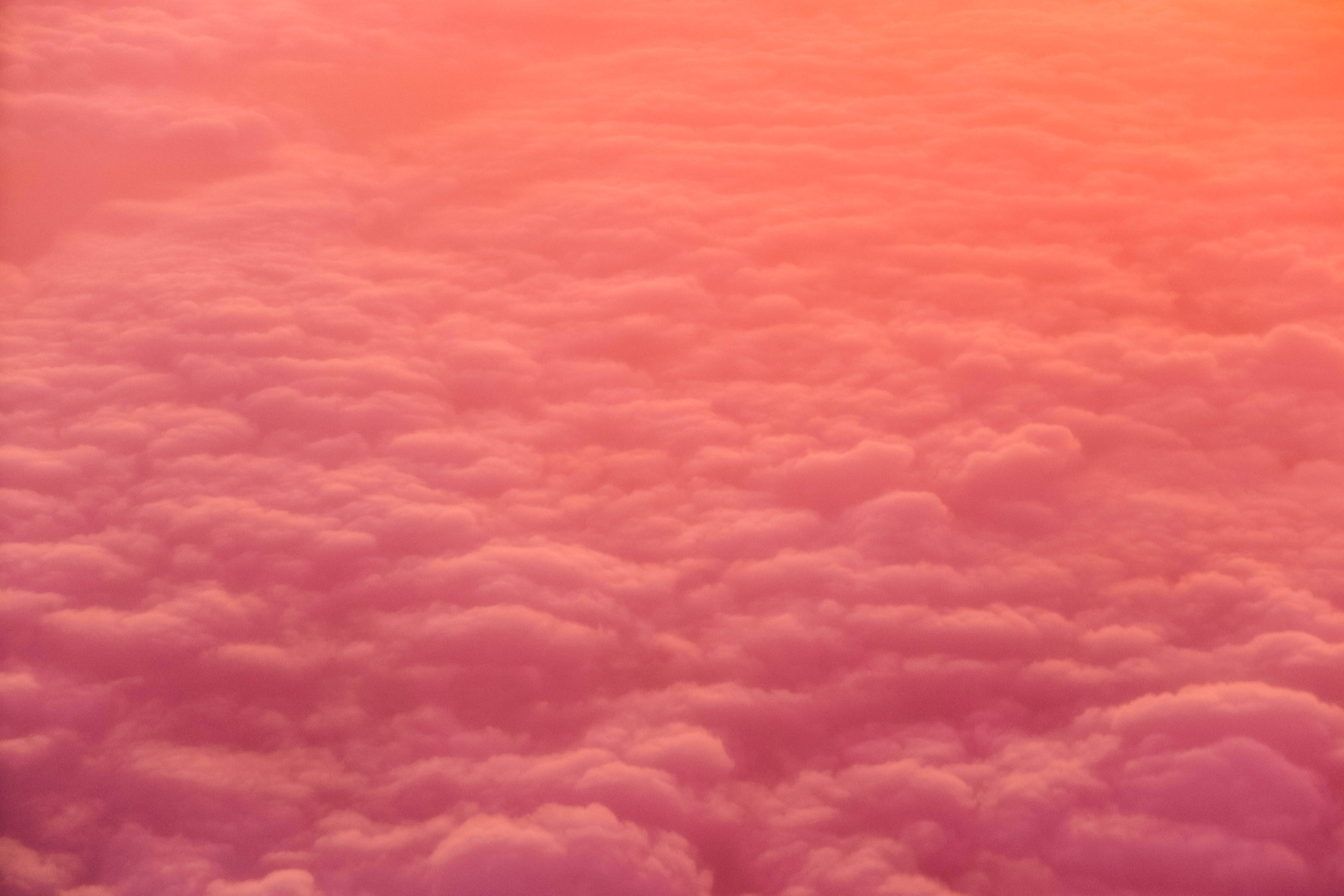 sunrise, sunset, fluffy clouds, 4K Desktop Wallpaper