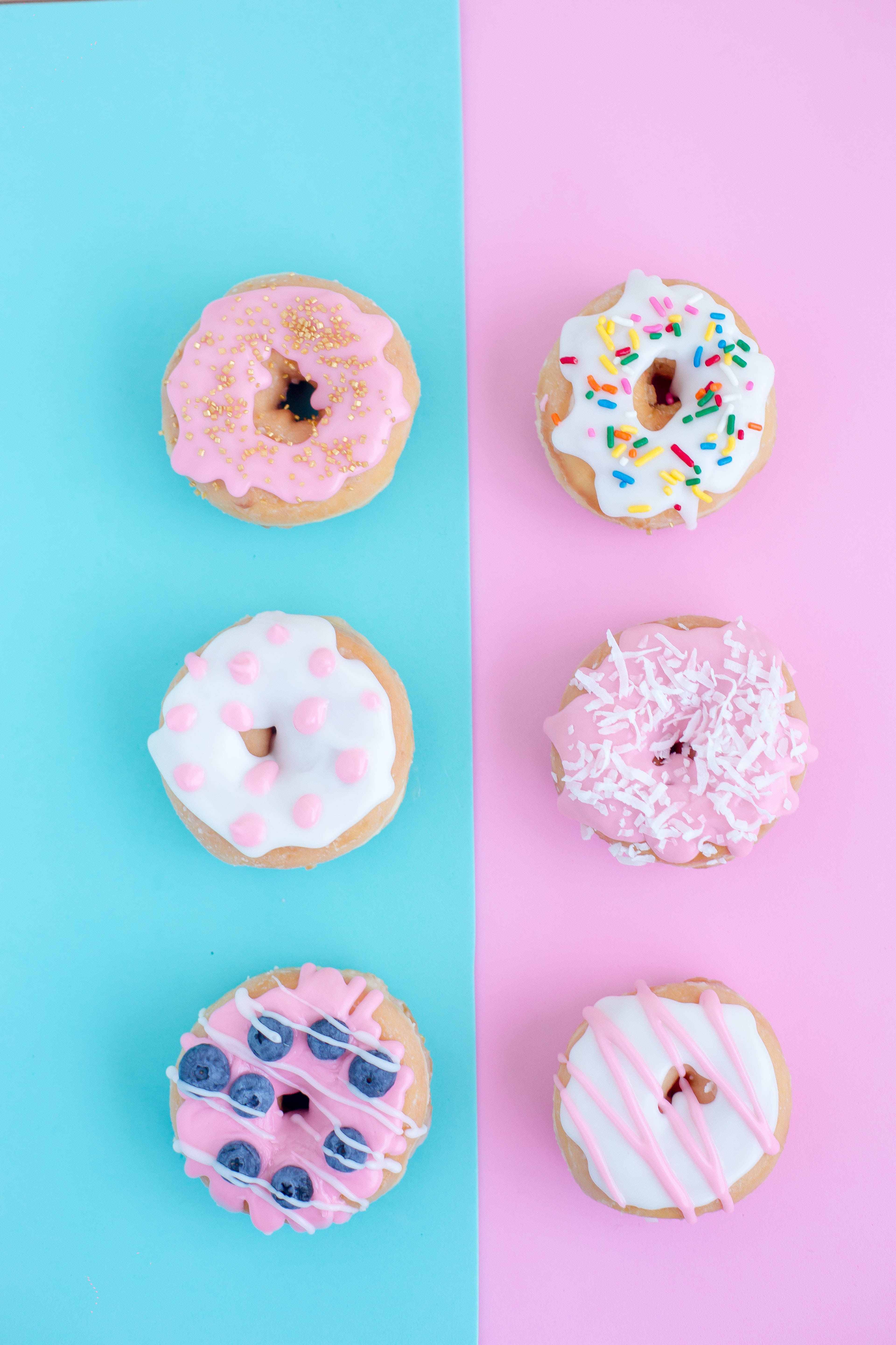 doughnuts, frosted donuts, sprinkles, 5K Phone Wallpaper