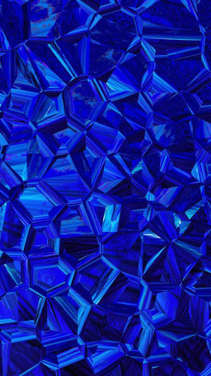 blue baddie, textured blue baddie, interlocking blue crystal facets, HD Phone Wallpaper