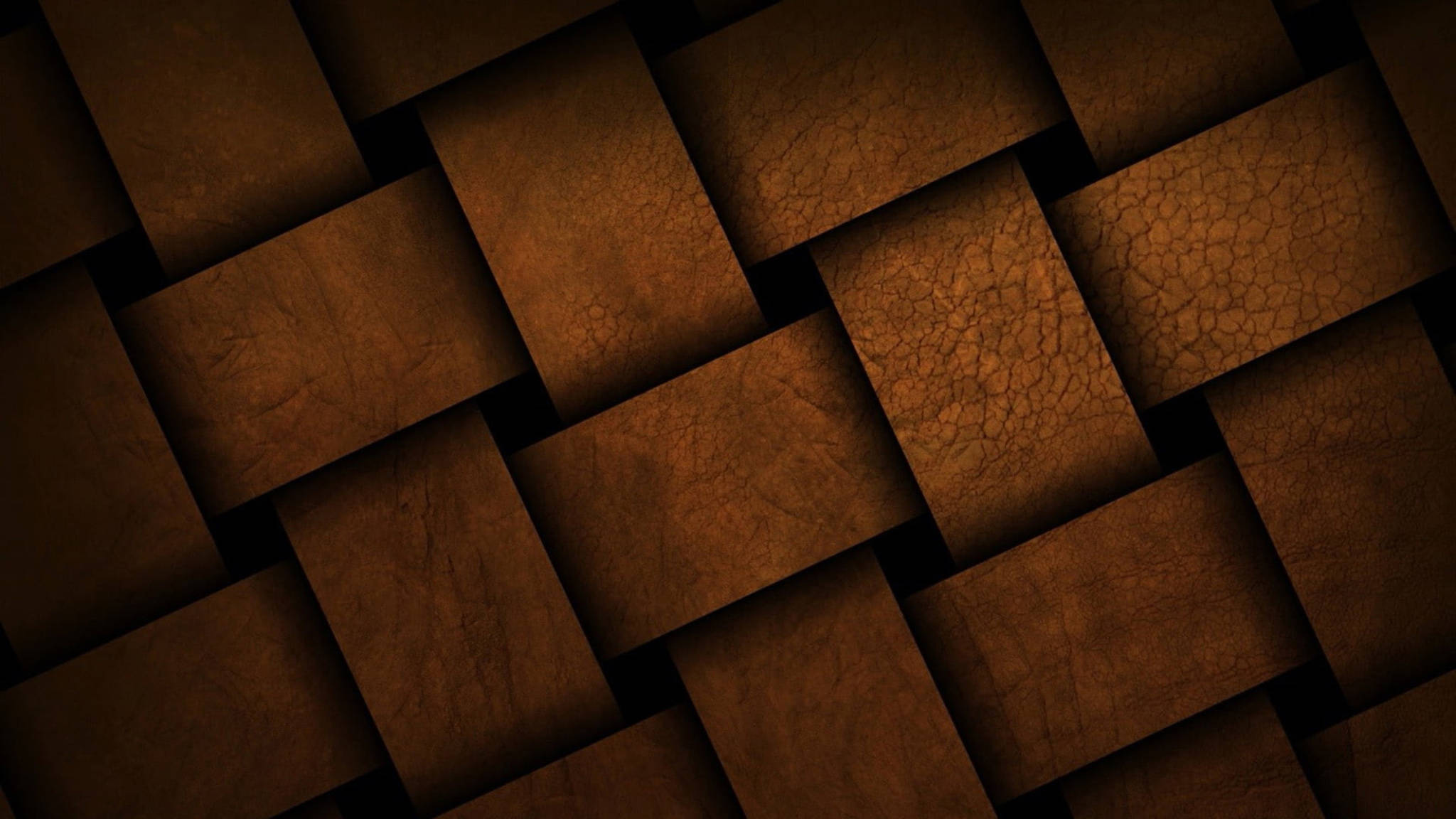 brown woven aesthetic pattern, geometric pattern, brown textured squares, Full HD Desktop Wallpaper