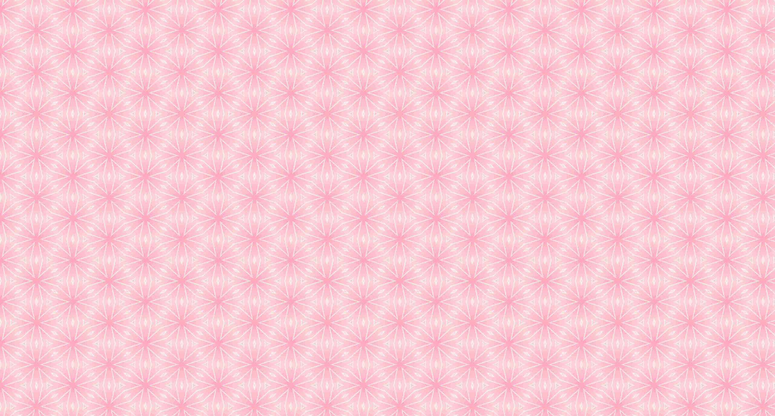 pink floral aesthetic pattern, geometric starburst patterns, lighter pink, 2K Desktop Wallpaper