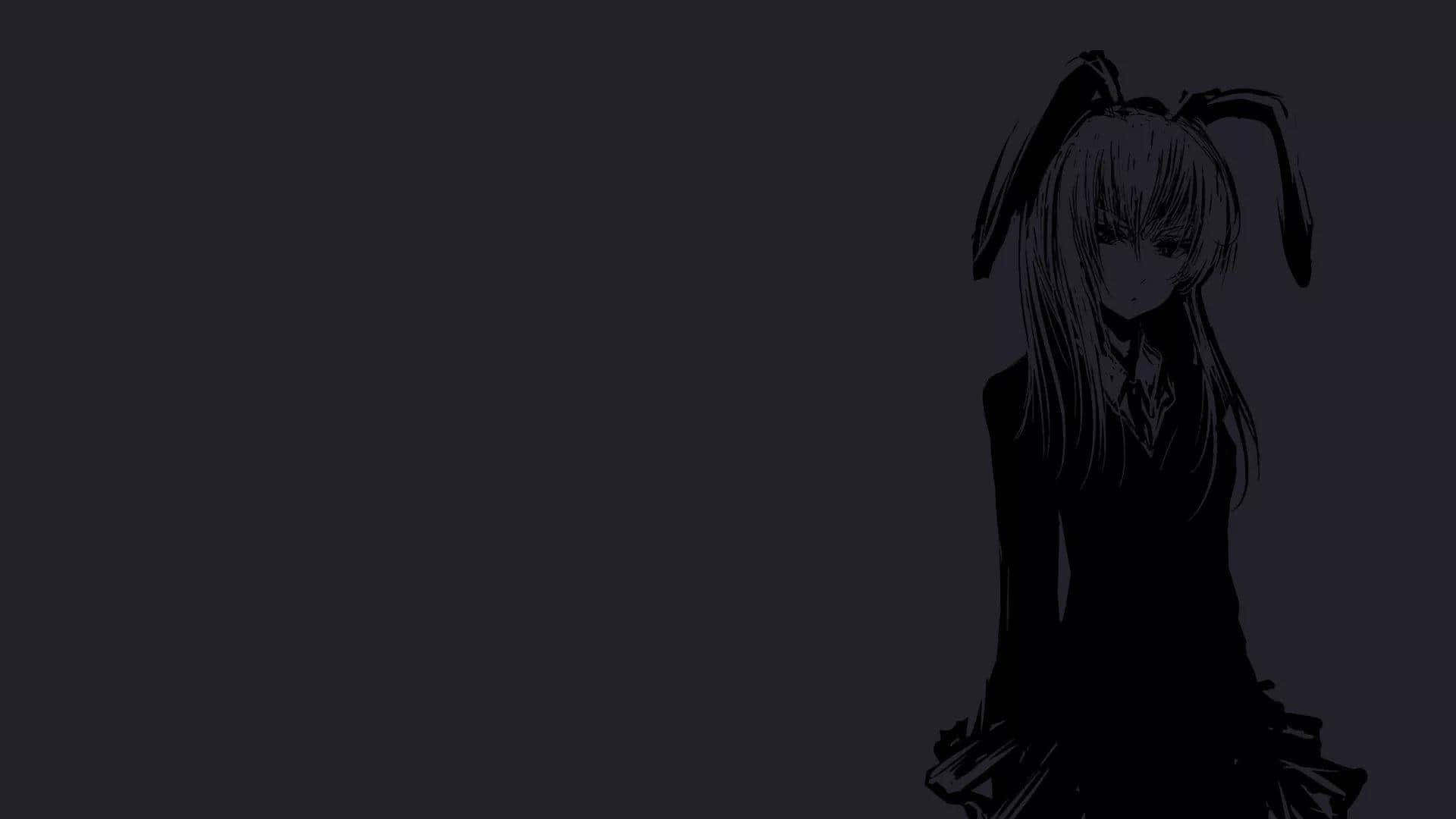 anime girl, bunny ears, long hair, Full HD Desktop Wallpaper