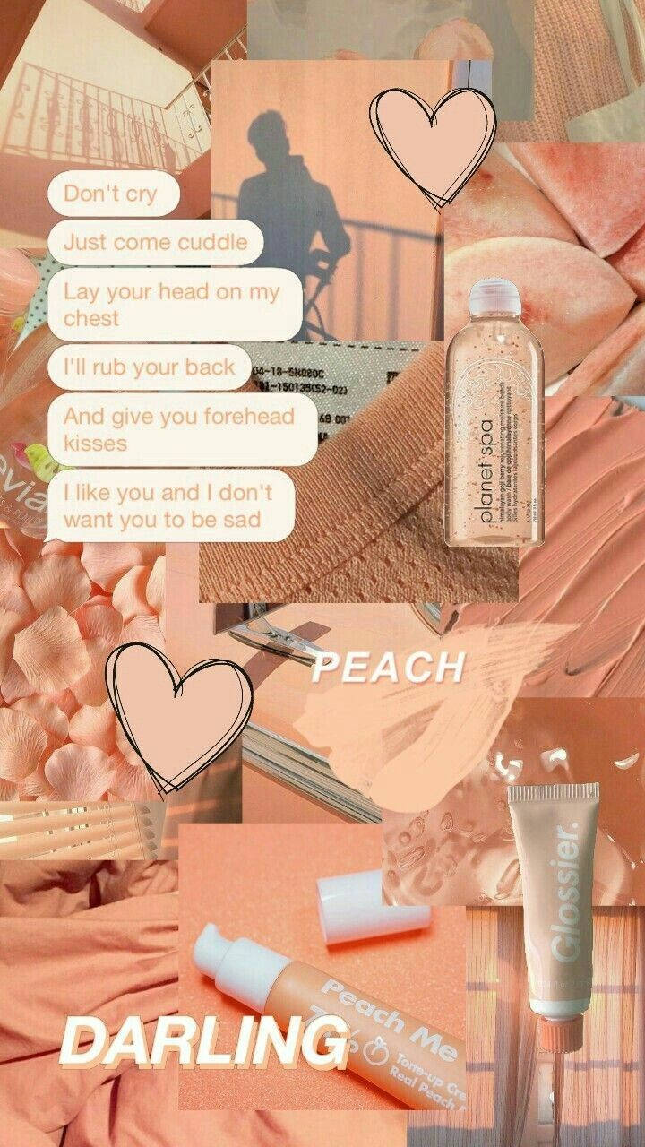 Aesthetic Peach Pink, peach-toned, warm gradient background, HD Phone Wallpaper
