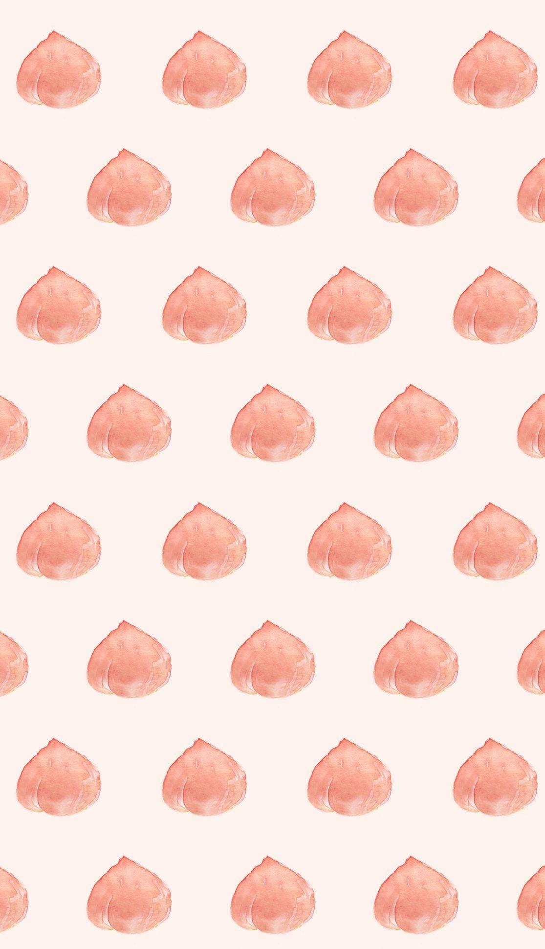 peach pink, watercolor style, neat rows, Full HD Phone Wallpaper