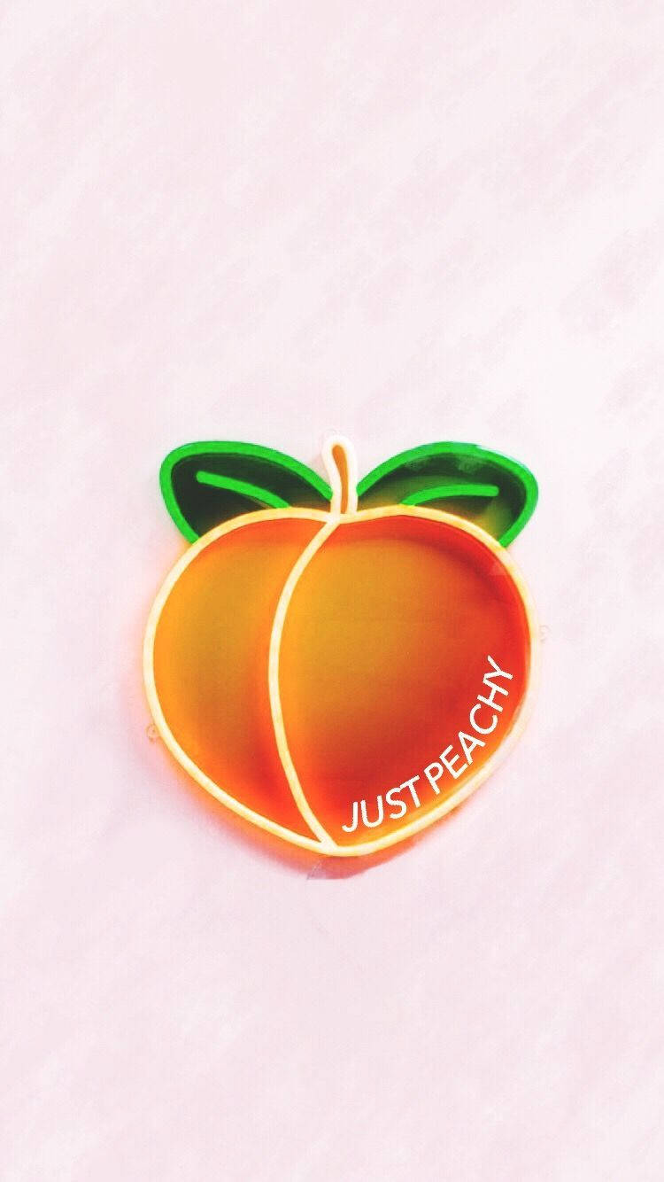Aesthetic Peach Pink, peach fruit emoji, soft pink background, HD Phone Wallpaper