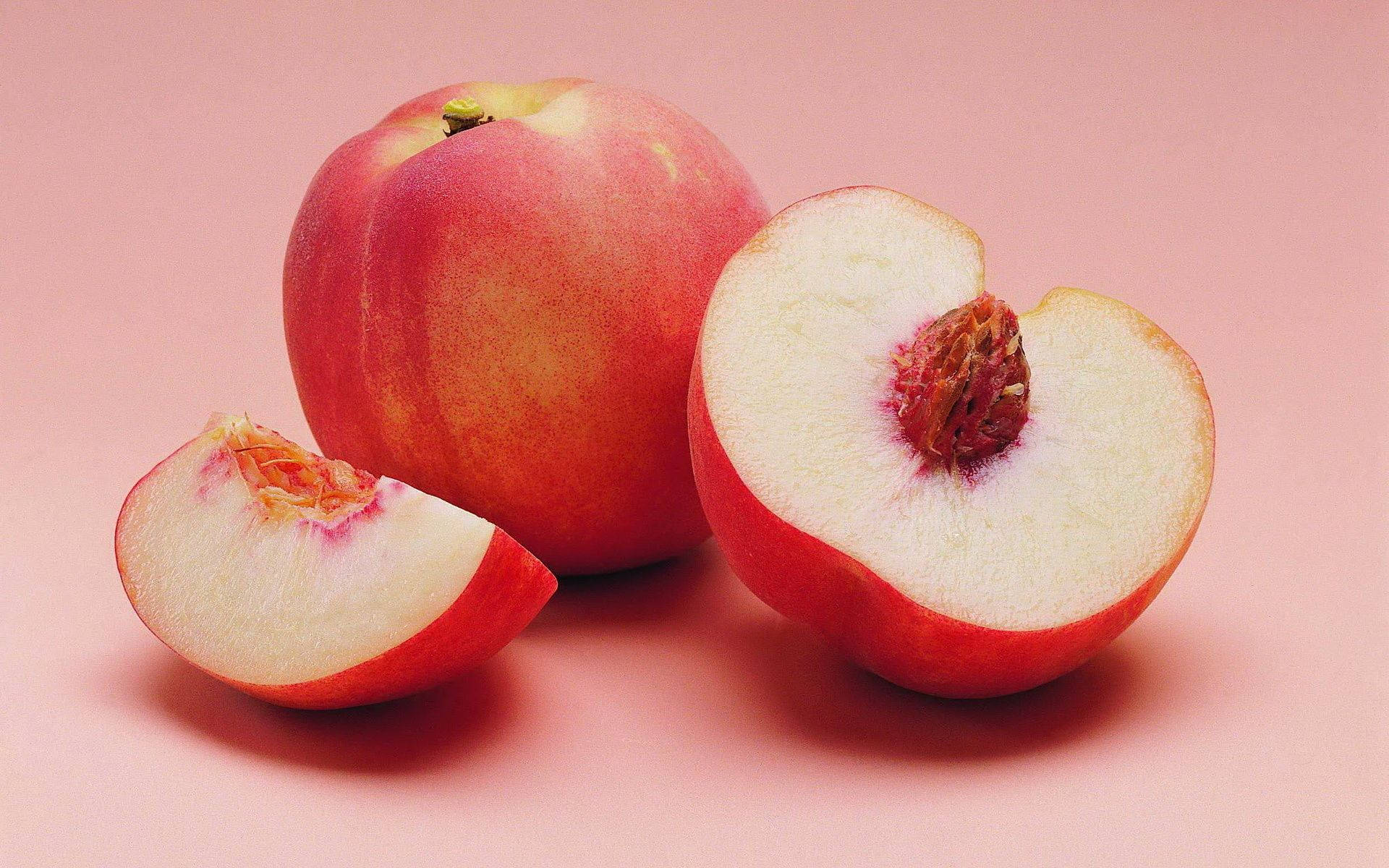 peach fruit, ripe peach, juicy white flesh, Full HD Desktop Wallpaper