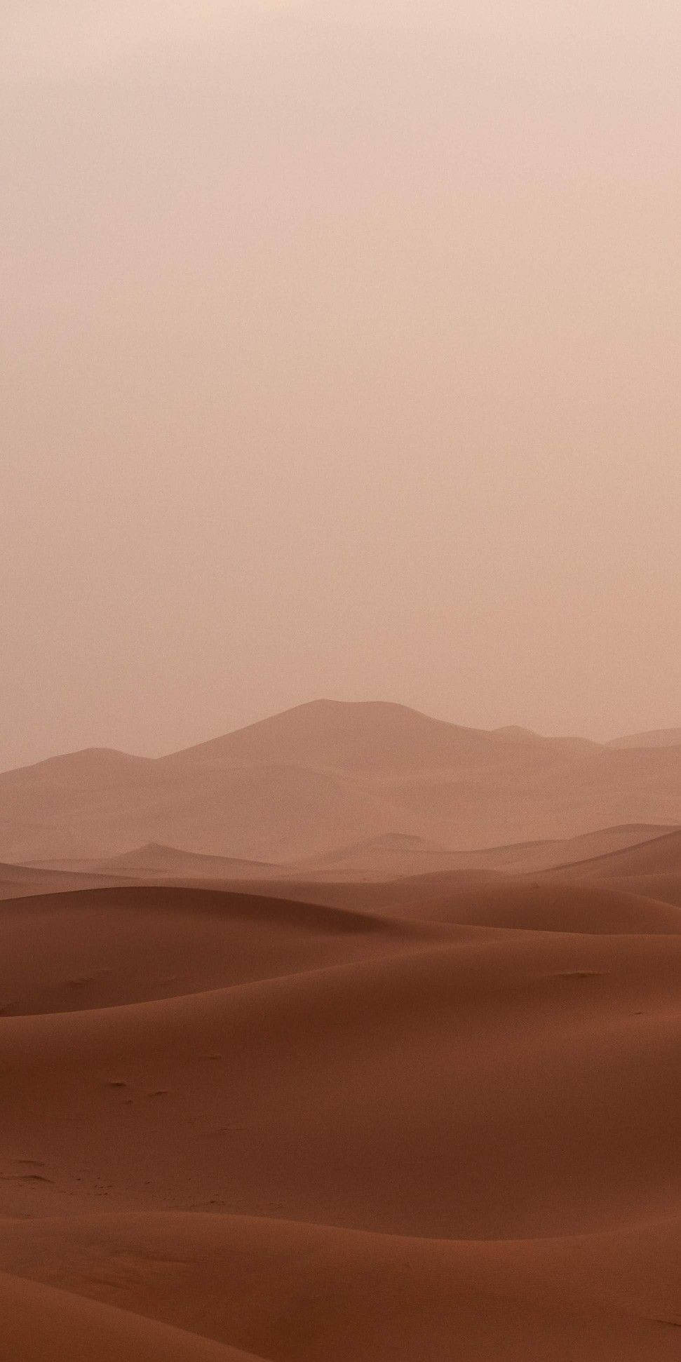 sand beige, undulating sand dunes, hazy pinkish sky, Full HD Phone Wallpaper