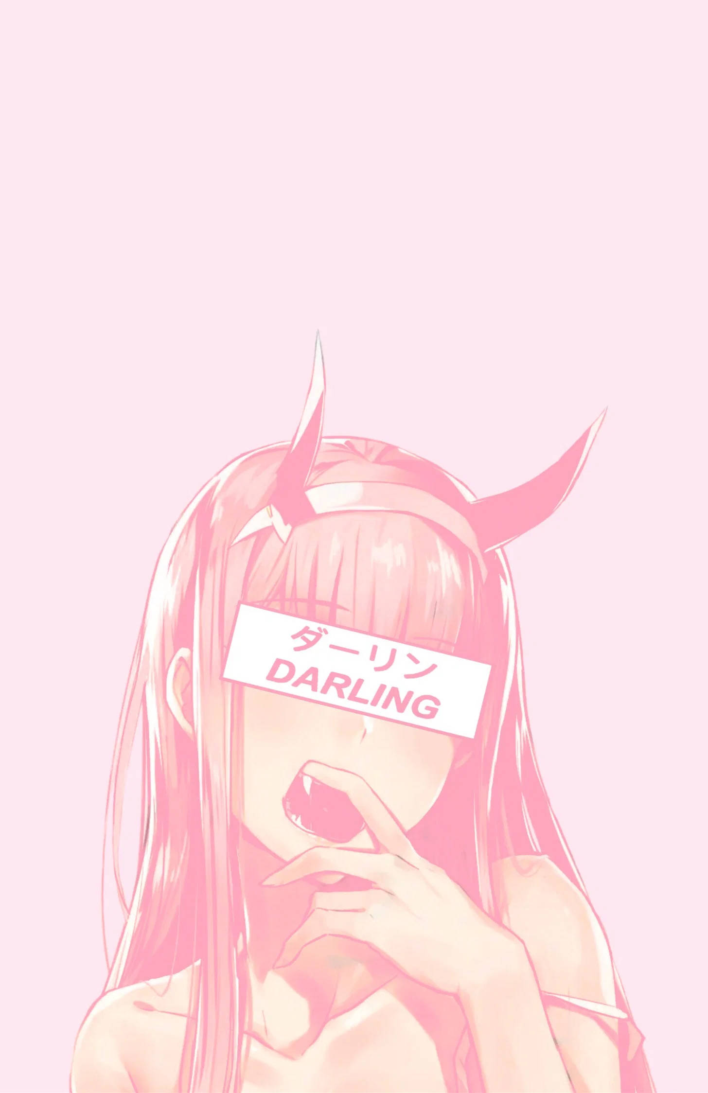 Aesthetic Pink Anime, darling, pink-toned anime girl, Full HD Phone Wallpaper