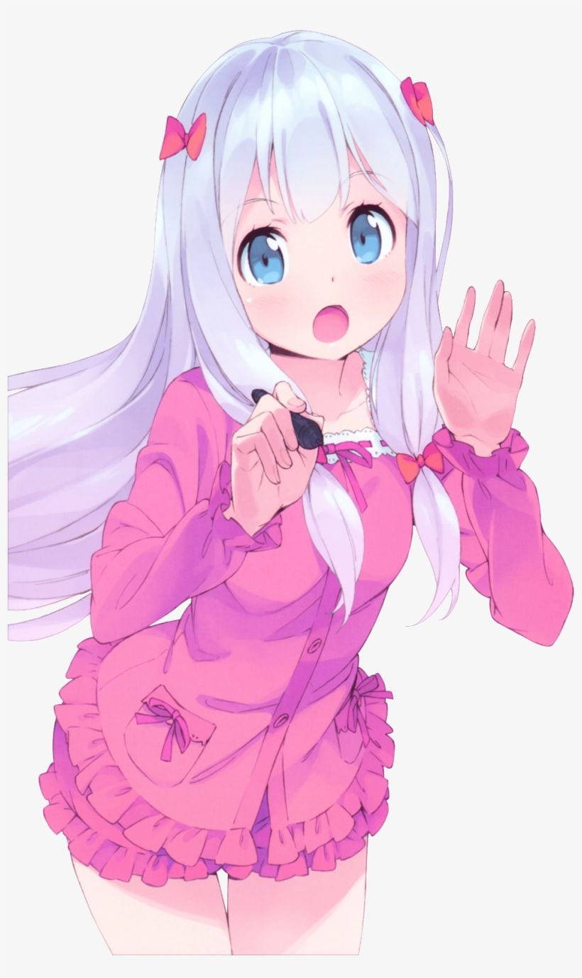 anime girl, silver hair, blue eyes, HD Phone Wallpaper