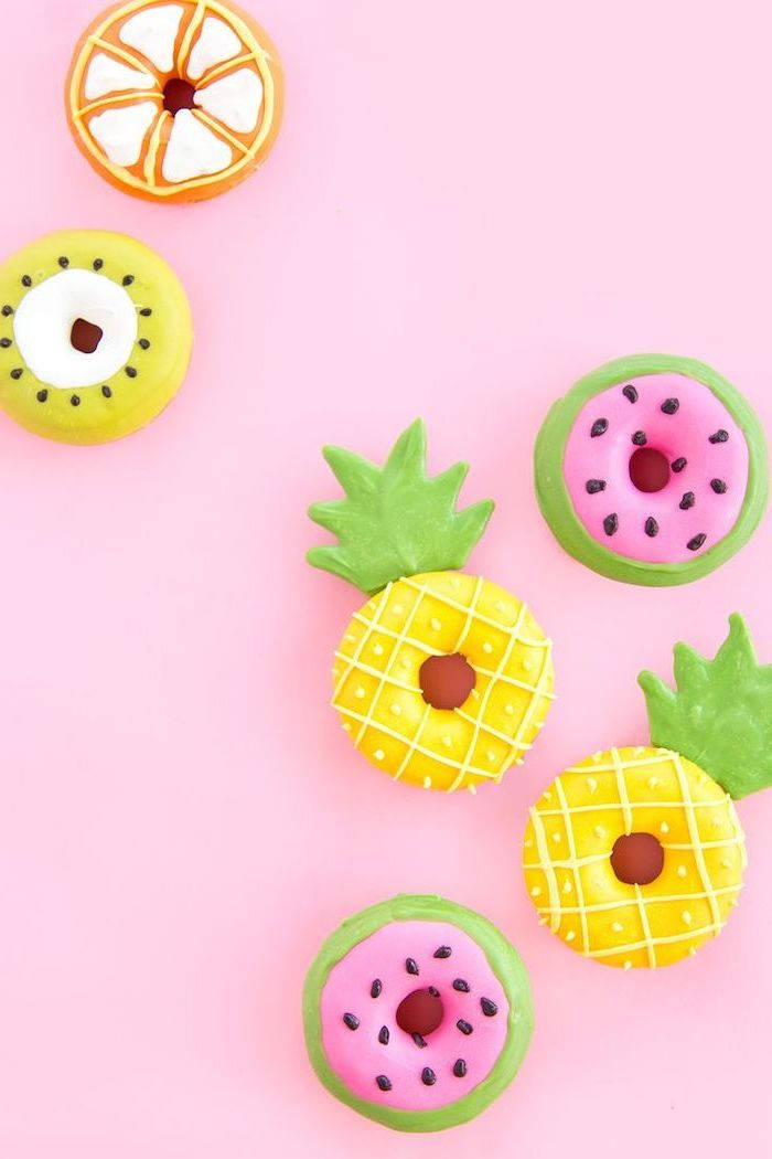 pineapple, watermelon, kiwi, SD Phone Wallpaper