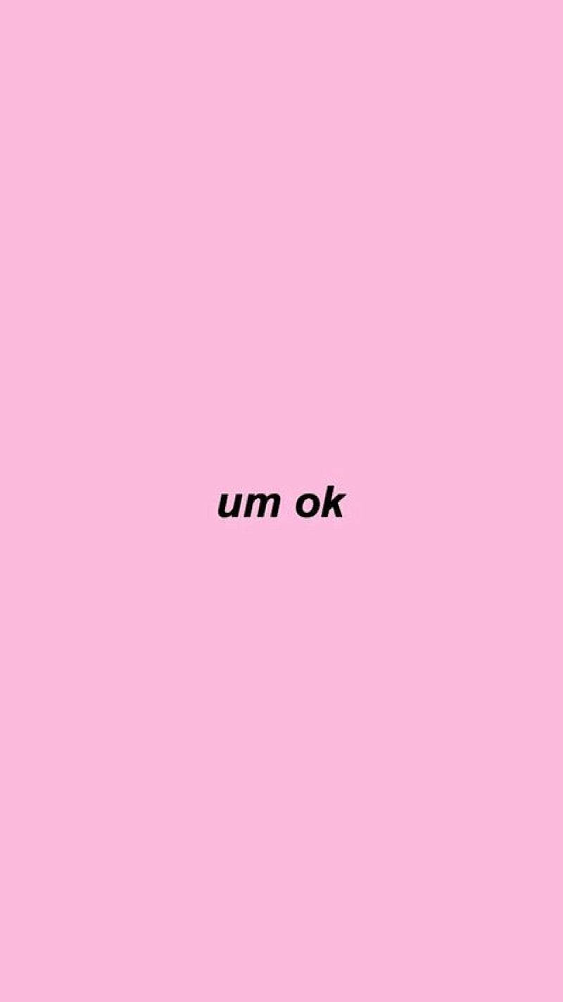 Aesthetic Pink iPhone, pink, black text, HD Phone Wallpaper