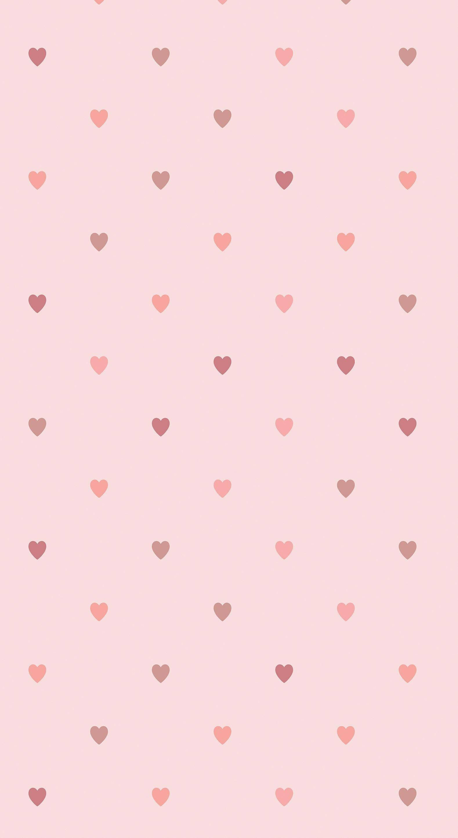aesthetic pink iphone, heart polka dots, soft pink background, 2K Phone Wallpaper