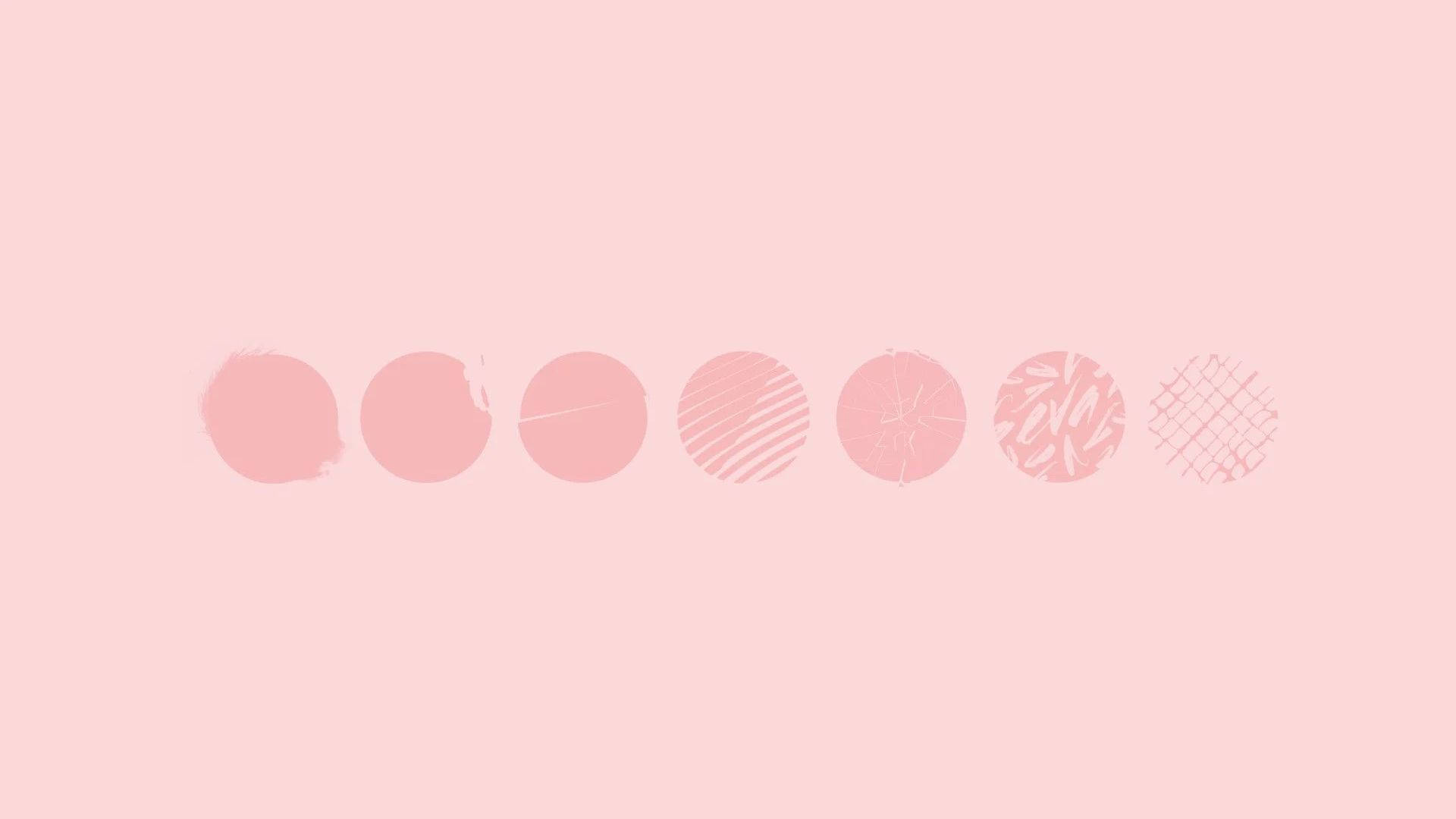 aesthetic pink circles, soft pink circles, varied textures and patterns, Full HD Desktop Wallpaper