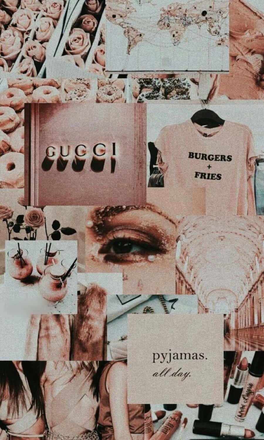 aesthetic pink, collage, shirt, HD Phone Wallpaper