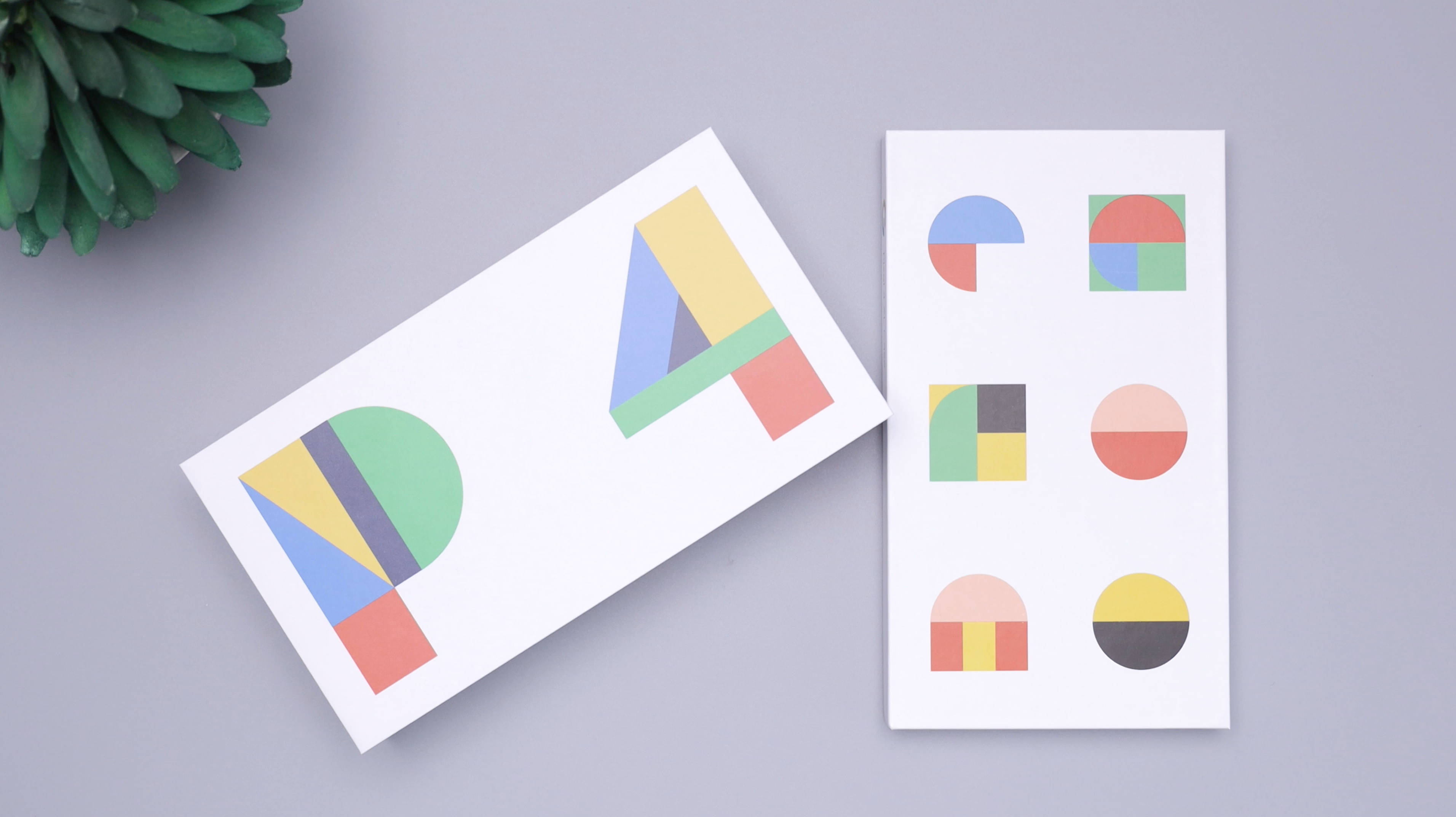 retro style pixel art landscape, white cards, colorful geometric letter and shape designs, 2K Desktop Wallpaper