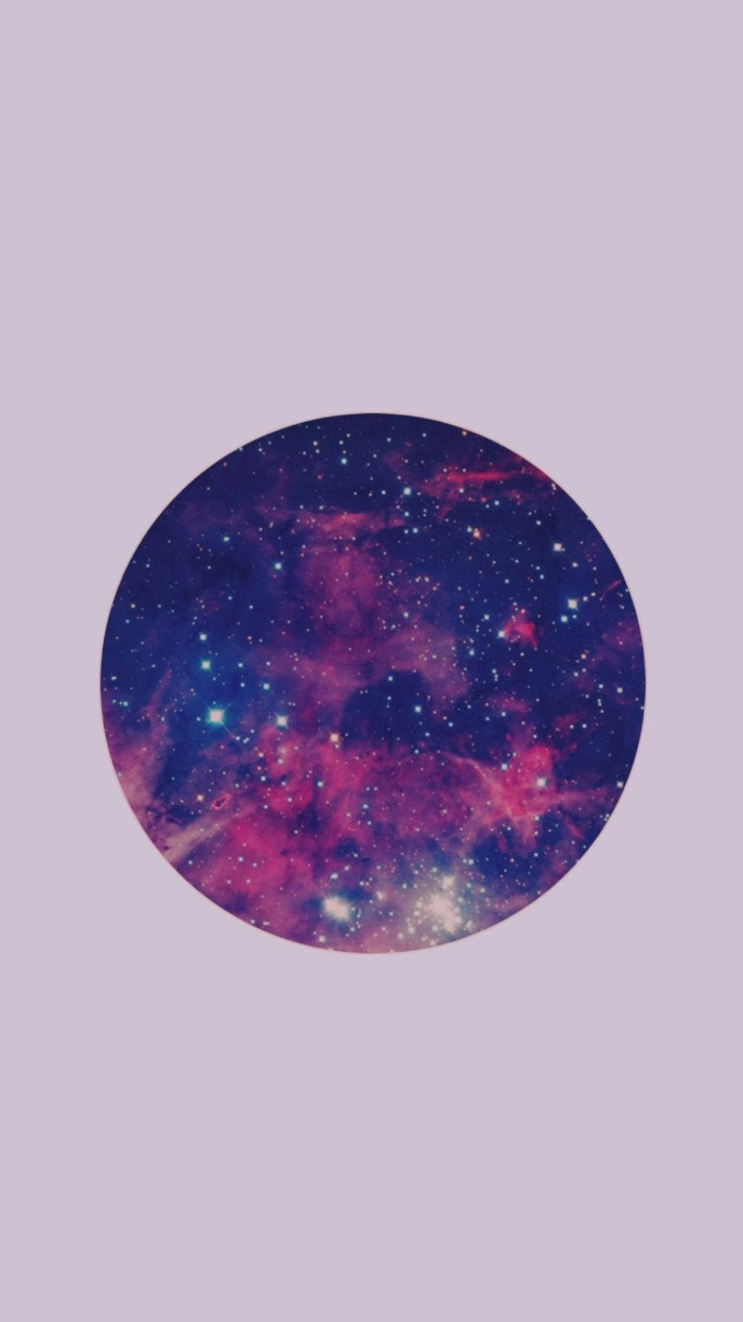 Aesthetic Profile, starry sky, circular cosmic nebula, Full HD Phone Wallpaper