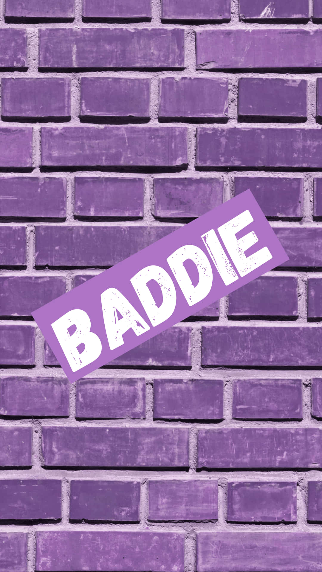 Aesthetic Purple Baddie, purple brick wall, BADDIE, Full HD Phone Wallpaper