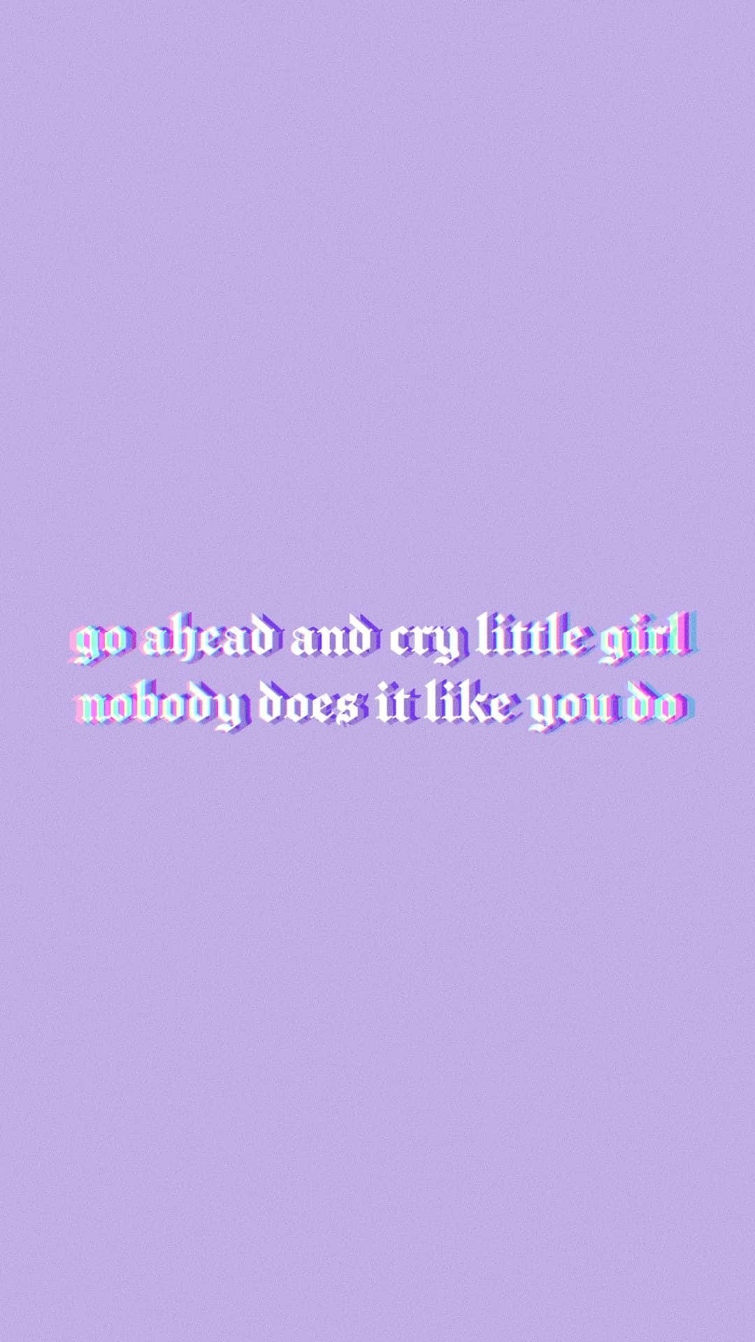 Aesthetic Purple Baddie, soft lavender background, glitchy text, Full HD Phone Wallpaper