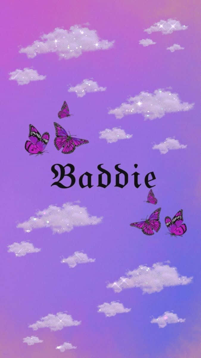 Aesthetic Purple Baddie, purple sky, glittering clouds, SD Phone Wallpaper