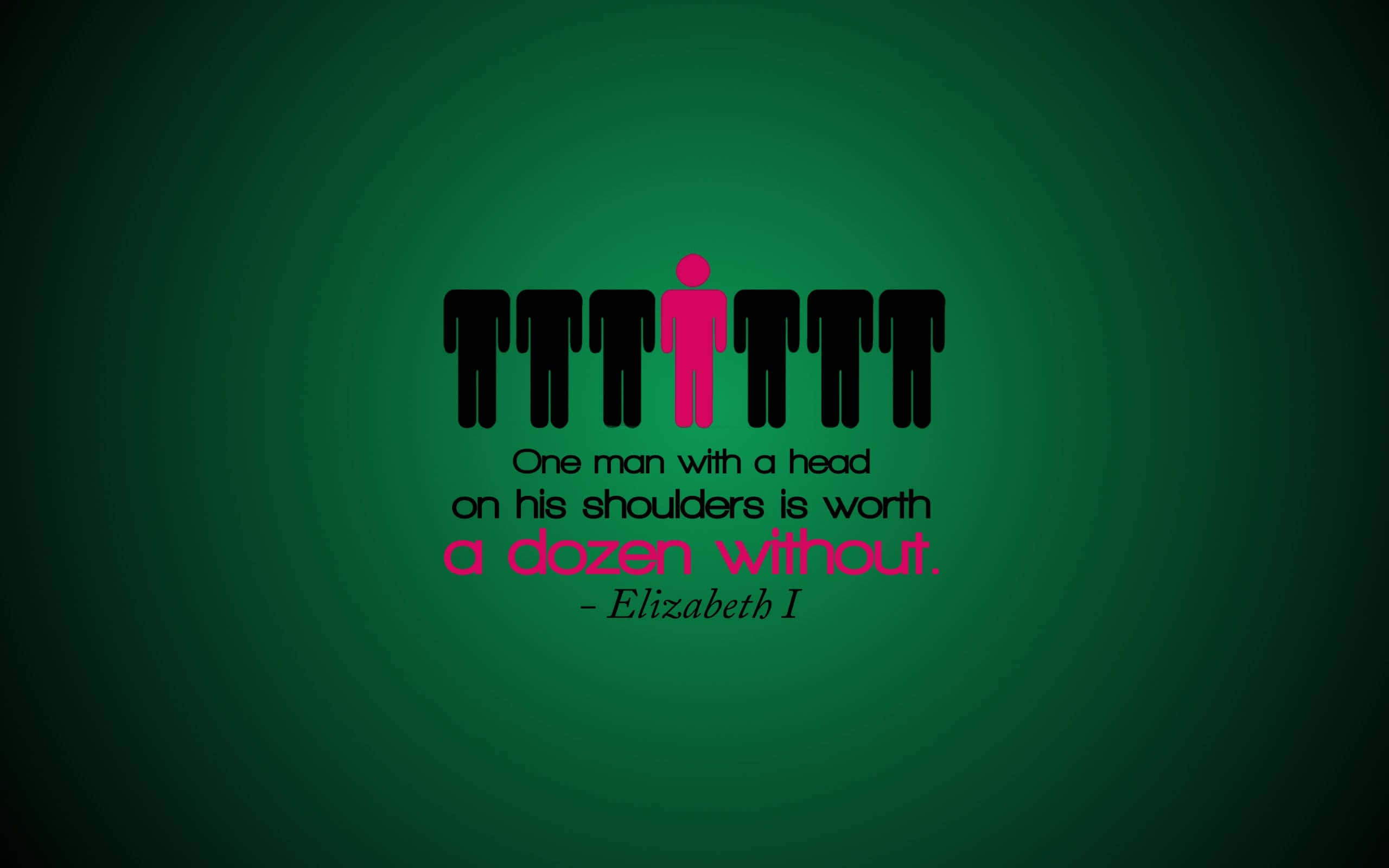 green gradient background, black stick figures, pink figure, 2K Desktop Wallpaper