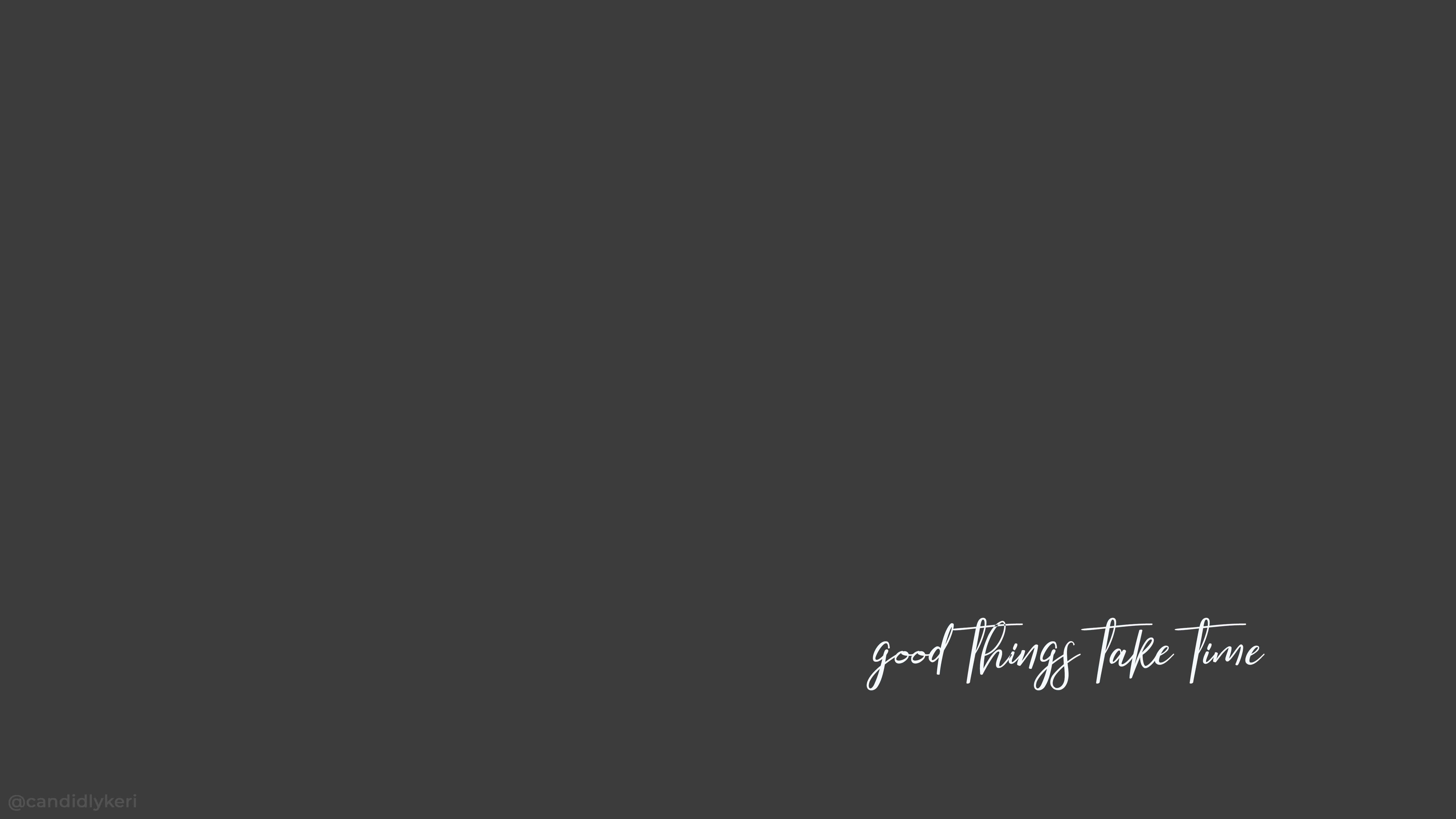 black background, dark gray background, elegant white cursive text, 5K Desktop Wallpaper
