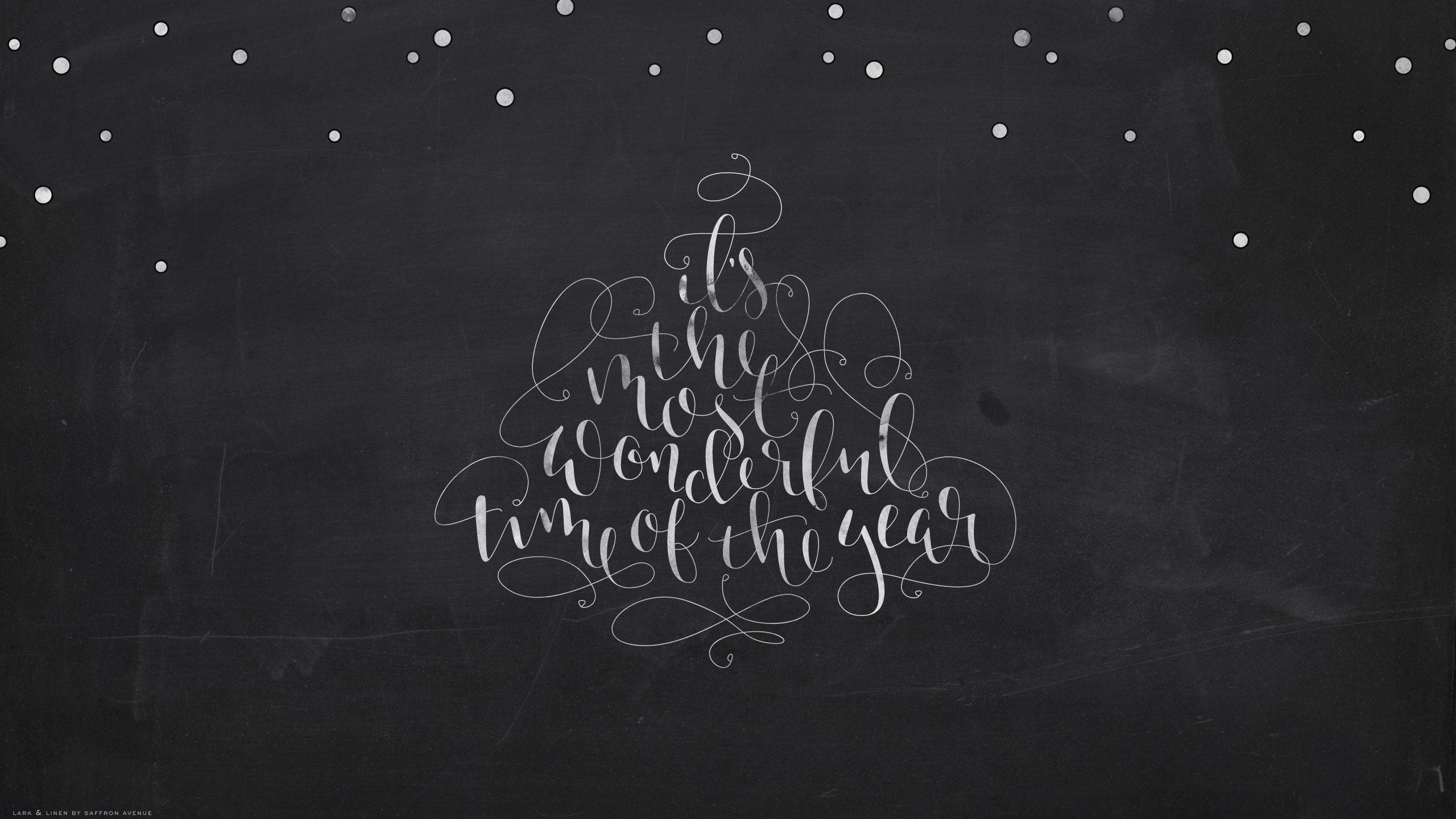 Christmas, white calligraphy, textured black chalkboard, 2K Desktop Wallpaper