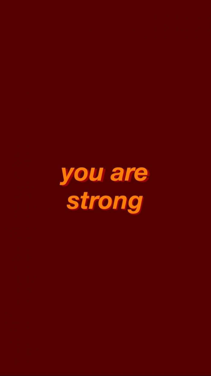 maroon aesthetic tumblr quotes, bold orange text, deep red background, SD Phone Wallpaper